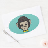 Sticker Ovale singe identica (Enveloppe)