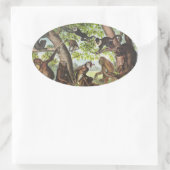 Sticker Ovale Singes et primates (Sac)