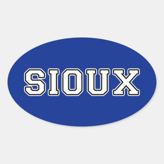 Sticker Ovale Sioux (Devant)