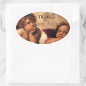 Sticker Ovale Sistine Madonna pense à toi... (Sac)