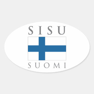Sticker Ovale Sisu Suomi