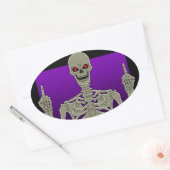 Sticker Ovale Skeleton Poker Flip (Enveloppe)
