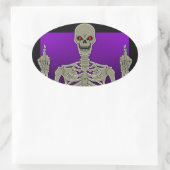 Sticker Ovale Skeleton Poker Flip (Sac)