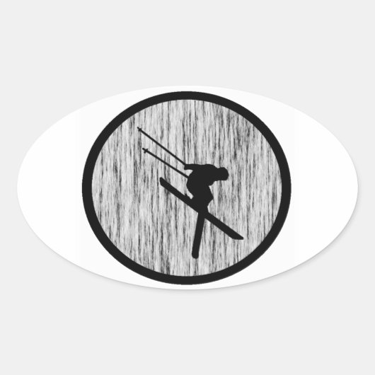 STICKER OVALE SKI NOUS VOUS PLAÎT (Devant)