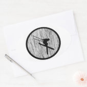 STICKER OVALE SKI NOUS VOUS PLAÎT (Enveloppe)