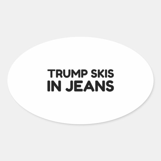 STICKER OVALE SKIS TRUMP À JEANS (Devant)