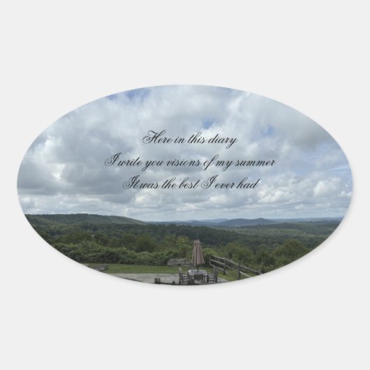 Sticker Ovale Skyline d'Atari (Devant)