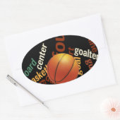 Sticker Ovale Slam Dunk de Vocabulaire : Basketball Jeu des Cham (Enveloppe)