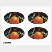 Sticker Ovale Slam Dunk de Vocabulaire : Basketball Jeu des Cham (Feuille)
