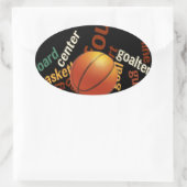 Sticker Ovale Slam Dunk de Vocabulaire : Basketball Jeu des Cham (Sac)