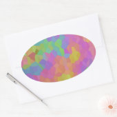 Sticker Ovale Slick d'huile de mosaïque (Enveloppe)