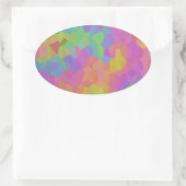 Sticker Ovale Slick d'huile de mosaïque (Sac)