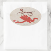 Sticker Ovale SMAUG™ Silhouette & Nom (Sac)