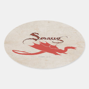 Sticker Ovale SMAUG™ Silhouette & Nom