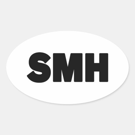Sticker Ovale SMH | Écart de texte (Devant)