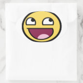 STICKER OVALE SMILE JÉSUS VOUS AIME (Sac)