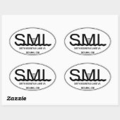 Sticker Ovale SML Auto Window Decal Smith Mountain Lake Virginie (Feuille)