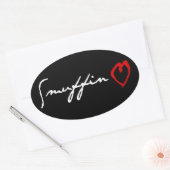 Sticker Ovale Smuffin Love (Enveloppe)