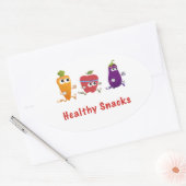 Sticker Ovale Snacks sains (Enveloppe)