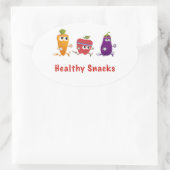 Sticker Ovale Snacks sains (Sac)
