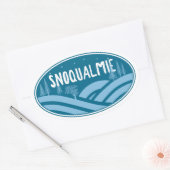 Sticker Ovale Snoqualmie Washington plein air (Enveloppe)