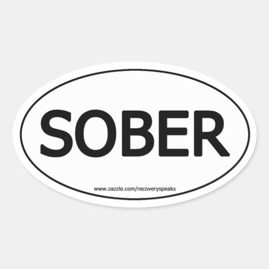 Sticker ovale Sober (Devant)