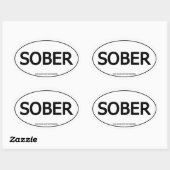 Sticker ovale Sober (Feuille)