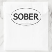 Sticker ovale Sober (Sac)