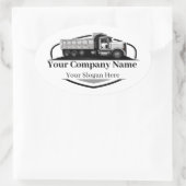 Sticker Ovale Société professionnelle de camionnage de camions (Sac)