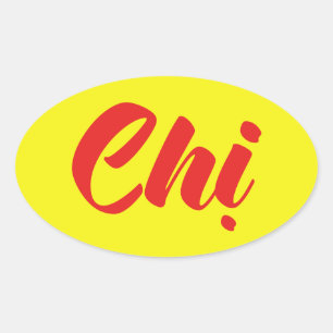 Sticker Ovale Soeur Vietnamienne - Chi ~ Tien ng Viêt