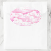 Sticker Ovale Soft Happy Rose Nuages Décor (Sac)