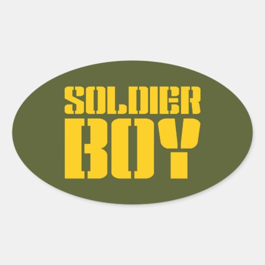 STICKER OVALE SOLDIER GARY (Devant)