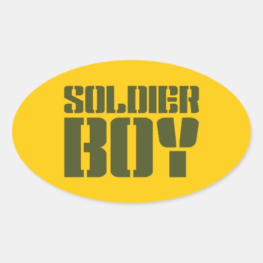 STICKER OVALE SOLDIER GARY (Devant)