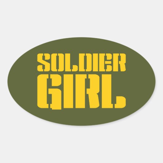 STICKER OVALE SOLDIER GIRL (Devant)