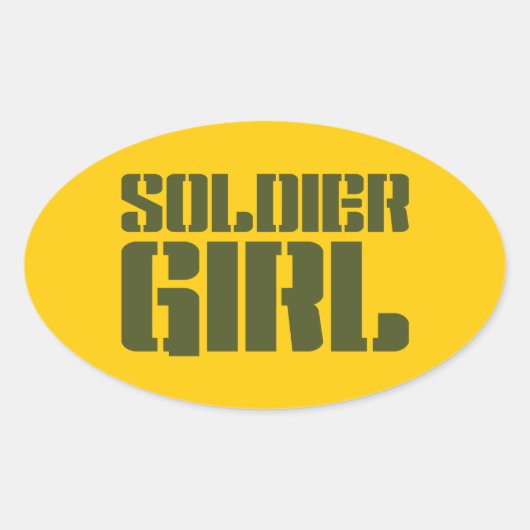 STICKER OVALE SOLDIER GIRL (Devant)