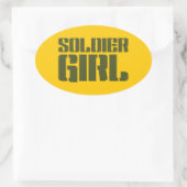STICKER OVALE SOLDIER GIRL (Sac)
