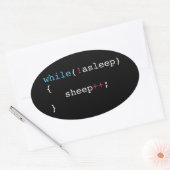 Sticker Ovale Sommeil (Enveloppe)