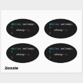 Sticker Ovale Sommeil (Feuille)