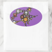 Sticker Ovale sorcière émoji (Sac)