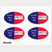 Sticker Ovale Sortez Et VOTEZ (Feuille)