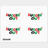 Sticker Ovale Sortir du boggin (Feuille)