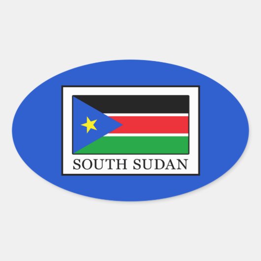 Sticker Ovale Soudan du Sud (Devant)