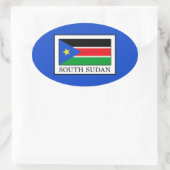 Sticker Ovale Soudan du Sud (Sac)