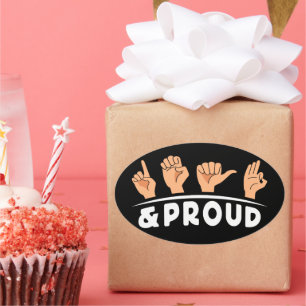 Sticker Ovale Sourds Et Fiers Sourds Sourds Doigts Orthographe