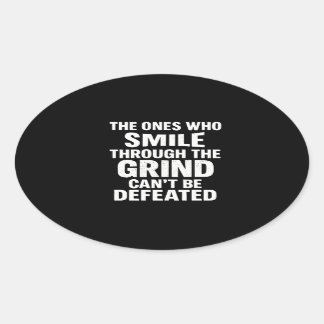Sticker Ovale Sourire broyer gymnase motivation citation avec te