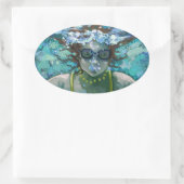 Sticker Ovale Sous la nage aquatique (Sac)