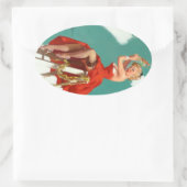 Sticker Ovale Sous la pointe du doigt (Sac)