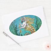 Sticker Ovale Sous WaterHorse (Enveloppe)