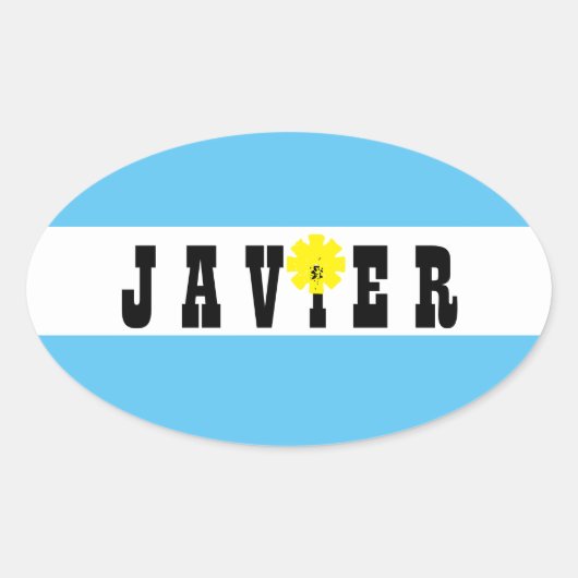 Sticker Ovale Soutenez Javier Milei Président de l'Argentine Oui (Devant)