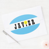 Sticker Ovale Soutenez Javier Milei Président de l'Argentine Oui (Enveloppe)